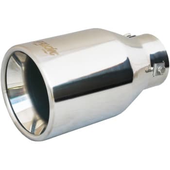 Simoni Racing Exhaust Tip Round Stainless Steel - 115xL200mm - Assembly 44-68mm