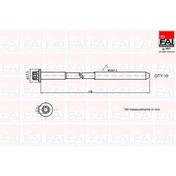 Bolt Kit, cylinder head