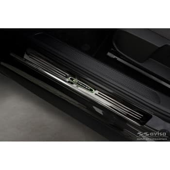 Black stainless steel door sills suitable for Volkswagen ID.3 2020- 'E-Power' - 4-piece