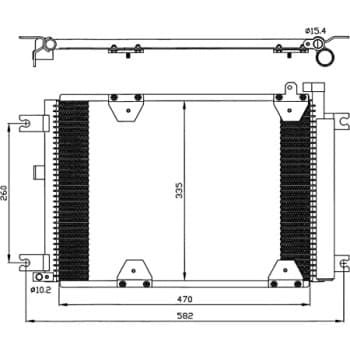 Condenser, air conditioning EASY FIT 35580 NRF