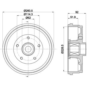 BRAKE DRUM 8DT