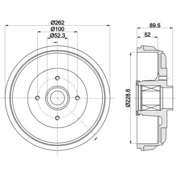 BRAKE DRUM 8DT