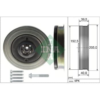 Belt pulley set, crankshaft
