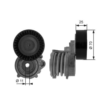 Tensioner Pulley, v-ribbed belt DriveAlign® T38384 Gates