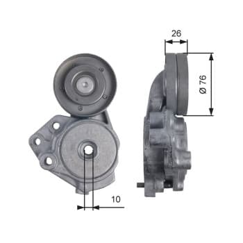 Tensioner Pulley, v-ribbed belt DriveAlign® T39173 Gates