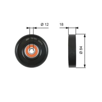 Tensioner Pulley, v-ribbed belt DriveAlign® T39177 Gates