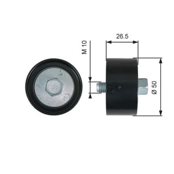 Deflection/Guide Pulley, v-ribbed belt DriveAlign® T36537 Gates