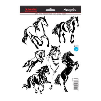 Car Tattoo Sticker Mustang set - 19x28cm