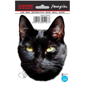 Car Tattoo Sticker Cat black - 11x15cm