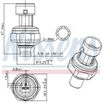 Pressure switch, air conditioning