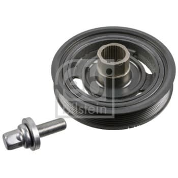 Crankshaft pulley set, with screw and sealing ring