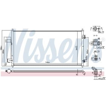 Condenser, air conditioner 940818 Nissens