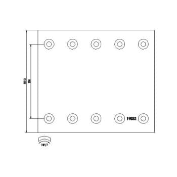 Brake lining set, drum brake