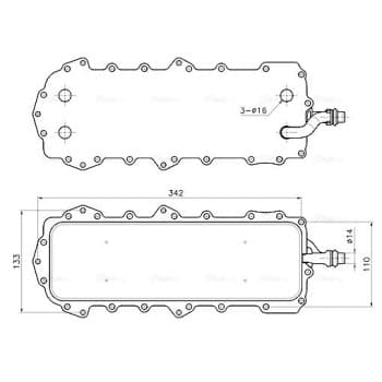 Oil cooler, engine oil