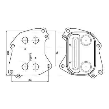 Oil cooler, engine oil