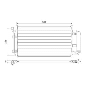 Condenser, air conditioner 822646 Valeo