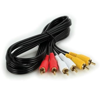 A/V Cable 2 mtr. 3 plugs red - white - yellow