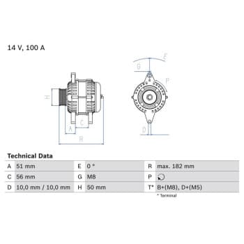Alternator 0 986 043 680 Bosch