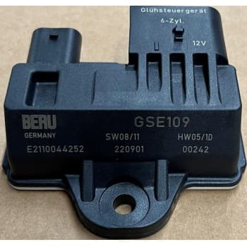 Control unit, glow time