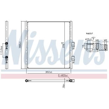 Condenser, air conditioning 941308 Nissens