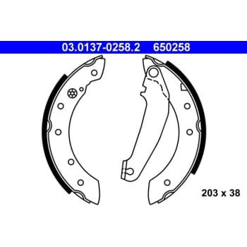 Brake shoe set 03.0137-0258.2 ATE