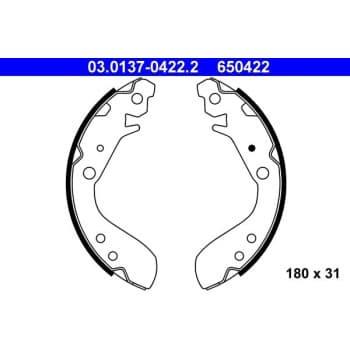 Brake shoe set 03.0137-0422.2 ATE