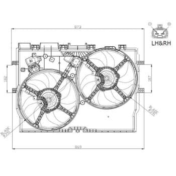 Fan, radiator 47945 NRF