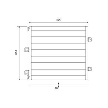Condenser, air conditioner 815127 Valeo