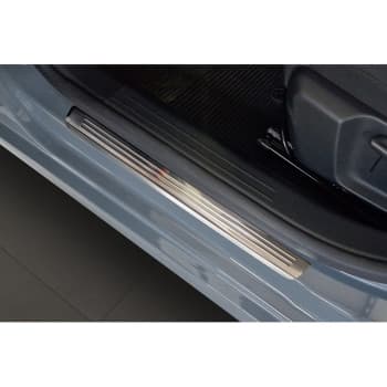 Stainless steel door sill moldings suitable for Opel Corsa F HB incl. e-Corsa 2019-2023 & FL 2023- 'Lines' -