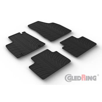 Rubber mats suitable for MG 3 Hybrid+ 2024- (T profile 4-piece + mounting clips)