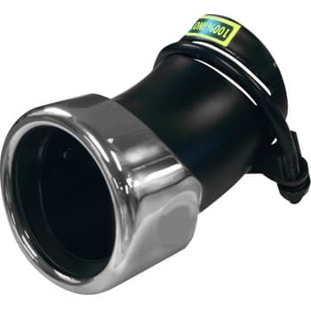 Uitlaatsierstuk RVS - round 76mm - length adjustable - 45-55mm connection