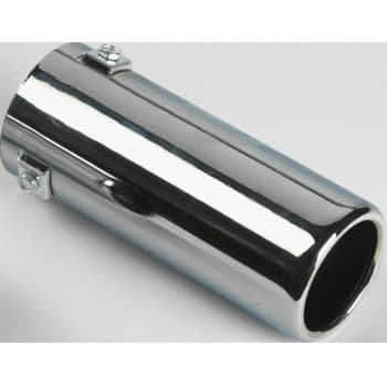 Uitlaatsierstuk Steel / Chrome - round 70mm - length 170mm - 35-57mm connection