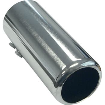Uitlaatsierstuk Steel / Chrome - round 60mm - length 150mm - 53-57mm connection