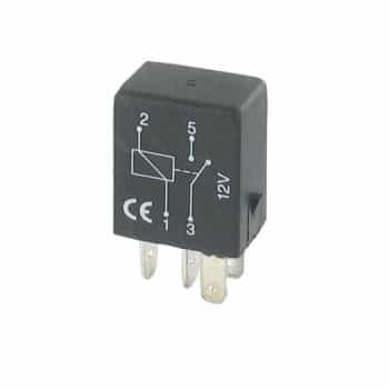 Relay 12V 25A 4 pole on / off mini
