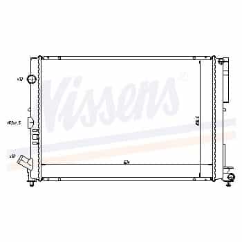 Radiator, engine cooling 63851A Nissens