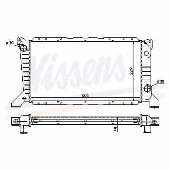 Radiator, engine cooling 62241A Nissens