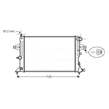 Radiator, engine cooling OLA2296 Ava Quality Cooling