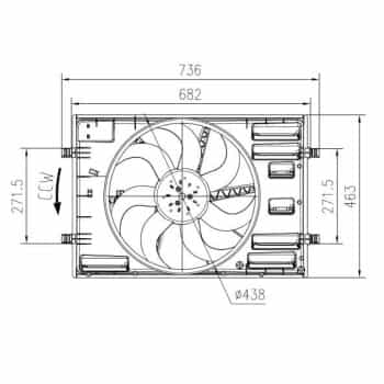 Fan, radiator 47916 NRF
